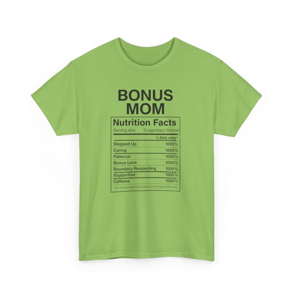 Bonus Mom Nutrition Facts Tee -  Step Parent Gift - Image 31