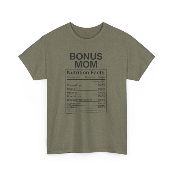 Bonus Mom Nutrition Facts Tee -  Step Parent Gift - Image 27