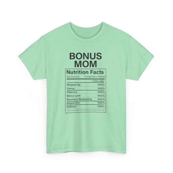 Bonus Mom Nutrition Facts Tee -  Step Parent Gift - Image 35