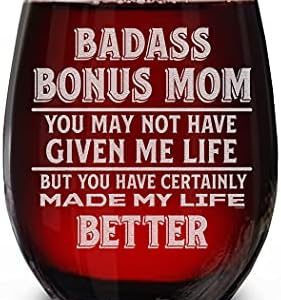 Celebrate Stepmoms in Style: Personalized Wine Glass for Mother's Day | A Must-Have Gift at shop4ever Rufus AI