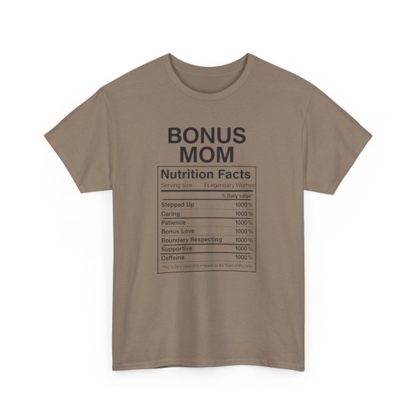 Bonus Mom Nutrition Facts Tee -  Step Parent Gift - Image 15