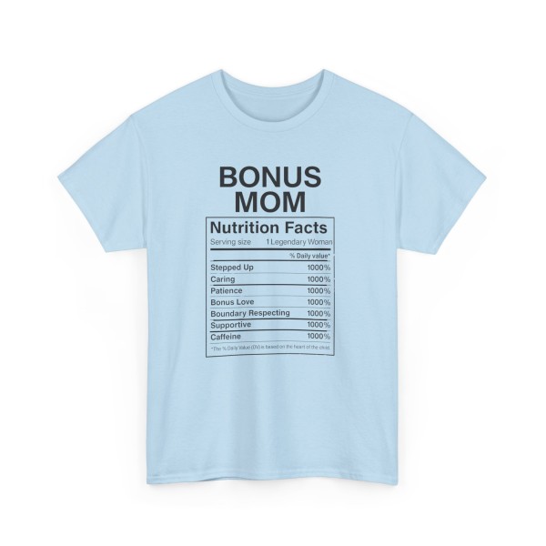 Bonus Mom Nutrition Facts Tee -  Step Parent Gift - Image 39