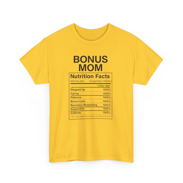 Bonus Mom Nutrition Facts Tee -  Step Parent Gift - Image 23