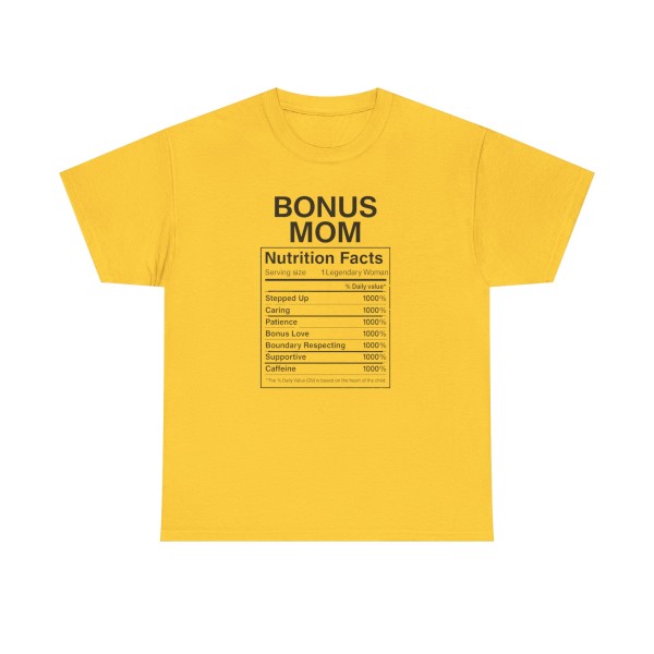 Bonus Mom Nutrition Facts Tee -  Step Parent Gift - Image 21