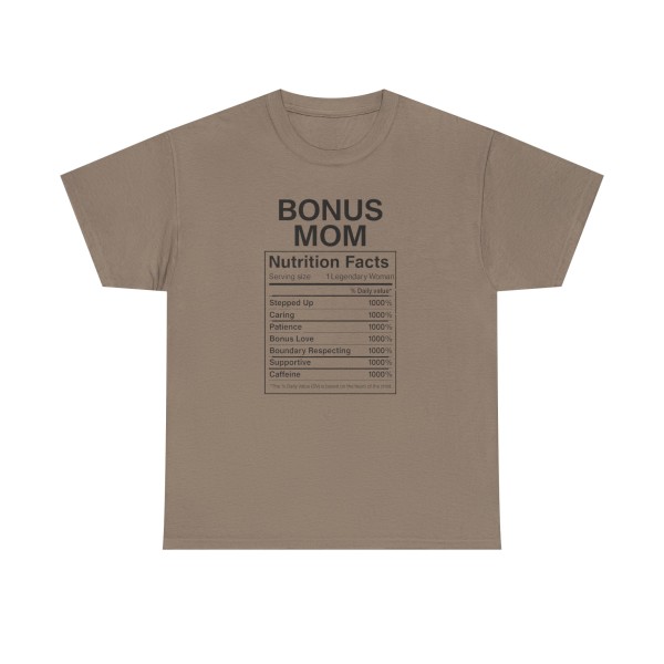 Bonus Mom Nutrition Facts Tee -  Step Parent Gift - Image 13